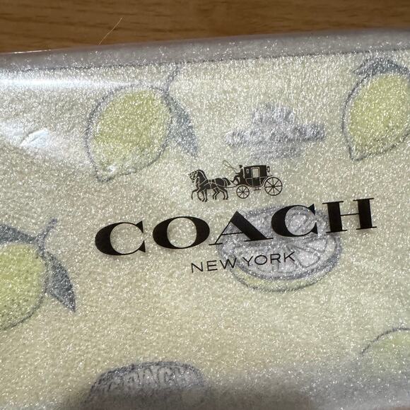 🍋 Coach Long Zip Around Wallet With Lemon Print - Picture 6 of 8